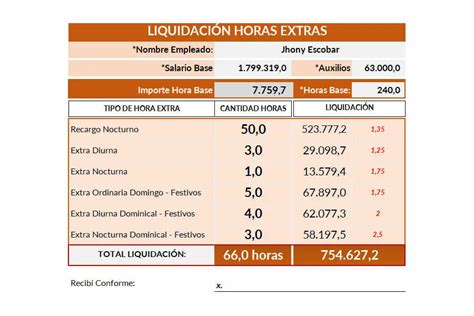 calculadora horas extras